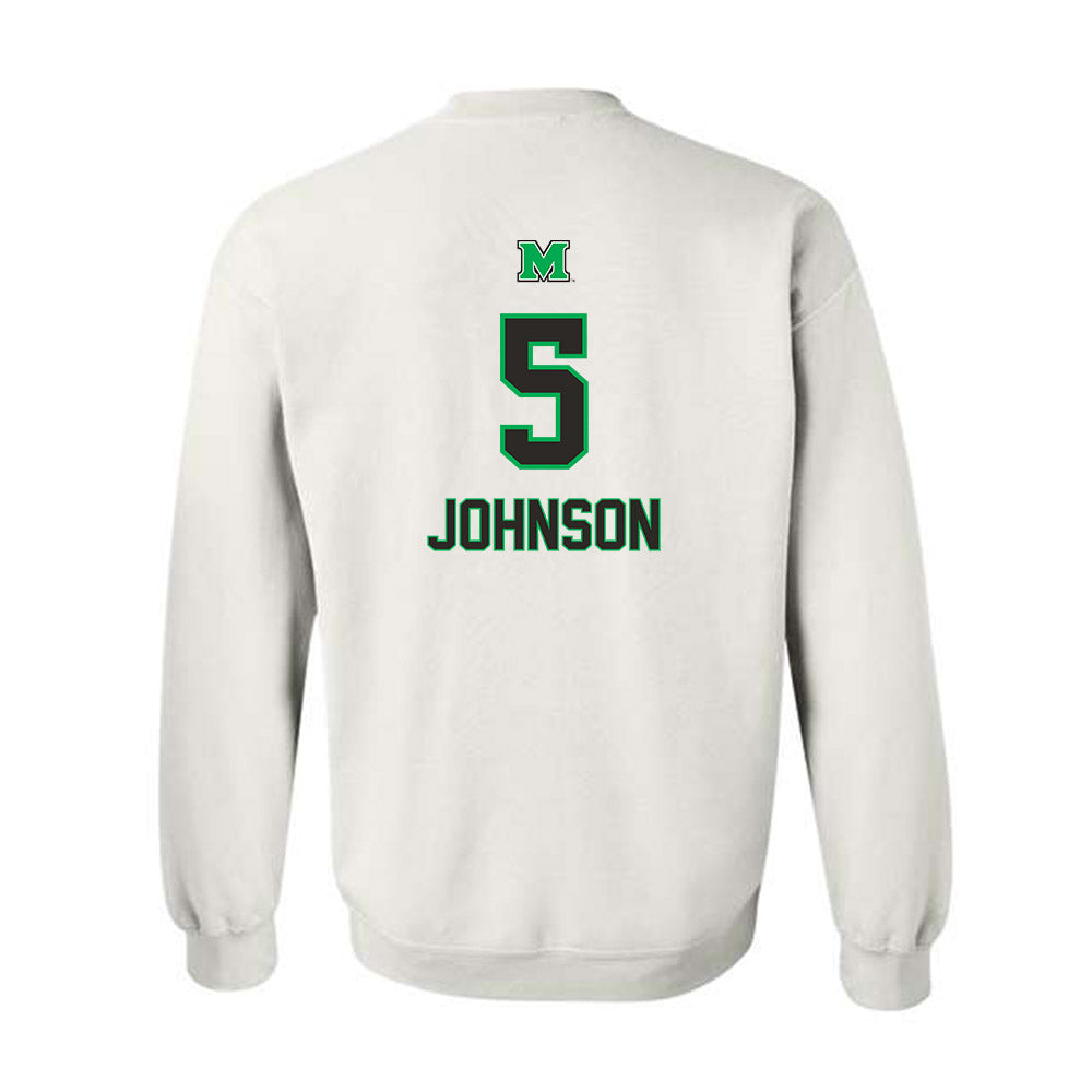 Marshall - NCAA Men's Basketball : DeMarco Johnson - Generic Shersey Crewneck Sweatshirt-1