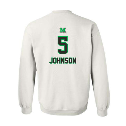 Marshall - NCAA Men's Basketball : DeMarco Johnson - Generic Shersey Crewneck Sweatshirt-1