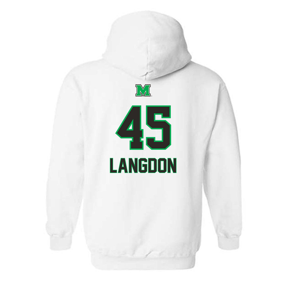 Marshall - NCAA Men's Basketball : Colt Langdon - Generic Shersey Hooded Sweatshirt-1
