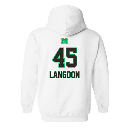 Marshall - NCAA Men's Basketball : Colt Langdon - Generic Shersey Hooded Sweatshirt-1