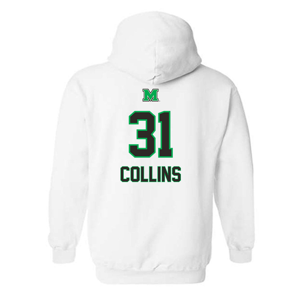 Marshall - NCAA Baseball : Kenyon Collins - Generic Shersey Hooded Sweatshirt-1