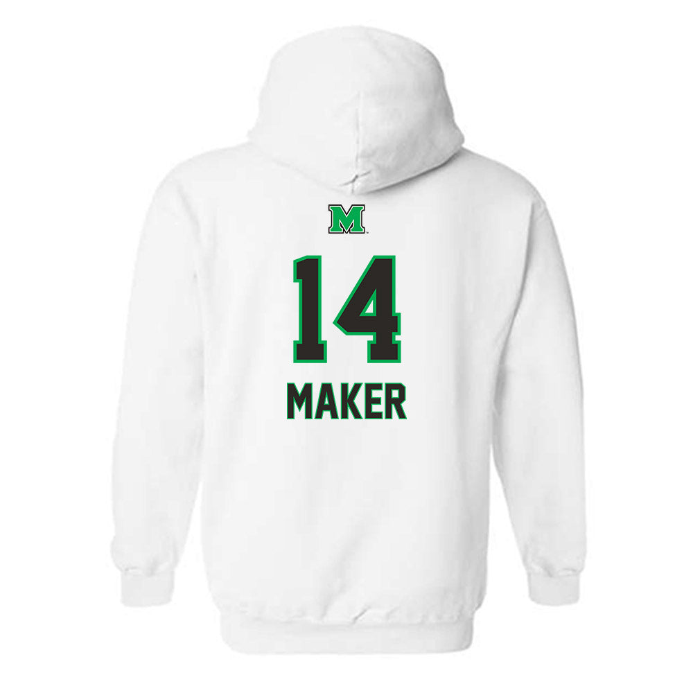 Marshall - NCAA Men's Basketball : Khaman Maker - Generic Shersey Hooded Sweatshirt-1