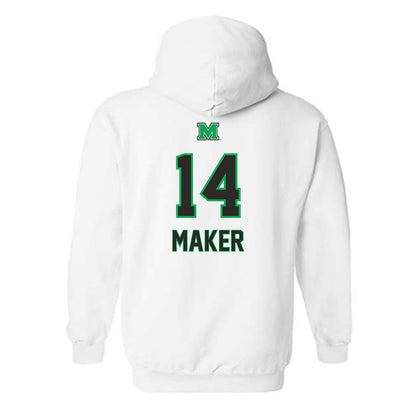 Marshall - NCAA Men's Basketball : Khaman Maker - Generic Shersey Hooded Sweatshirt-1