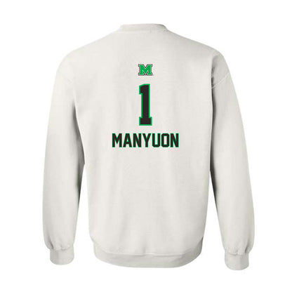 Marshall - NCAA Men's Basketball : Emmanuel Manyuon - Generic Shersey Crewneck Sweatshirt-1