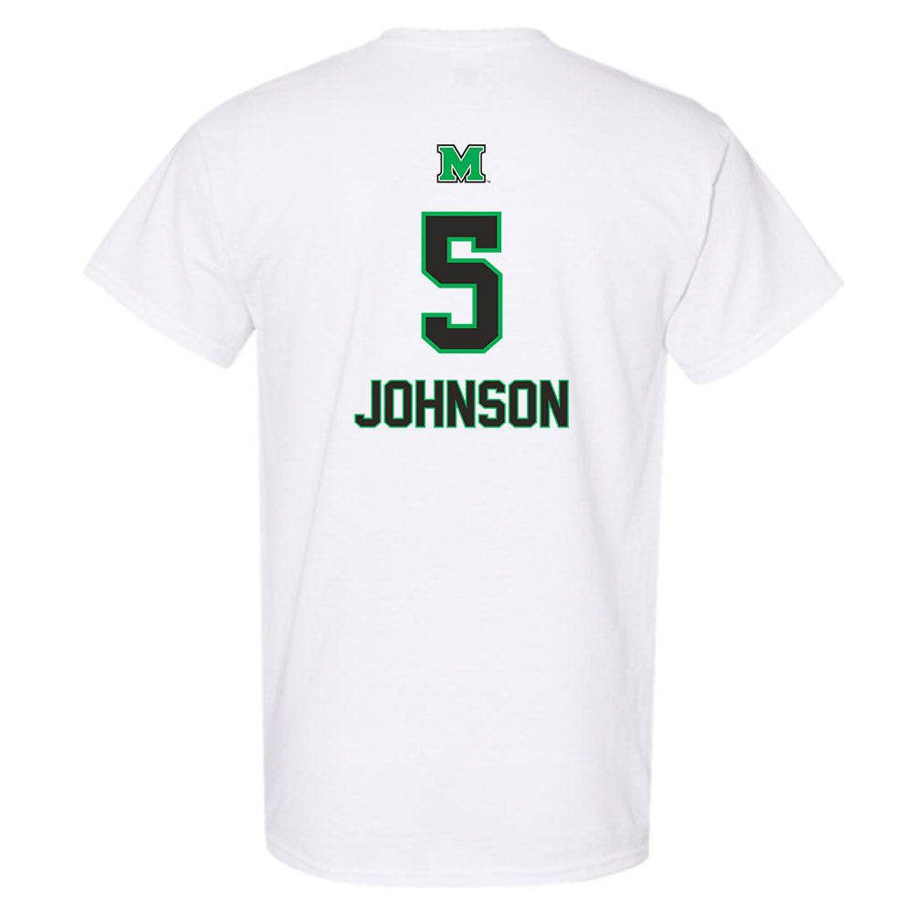 Marshall - NCAA Men's Basketball : DeMarco Johnson - Generic Shersey T-Shirt-1