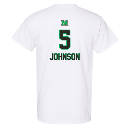 Marshall - NCAA Men's Basketball : DeMarco Johnson - Generic Shersey T-Shirt-1