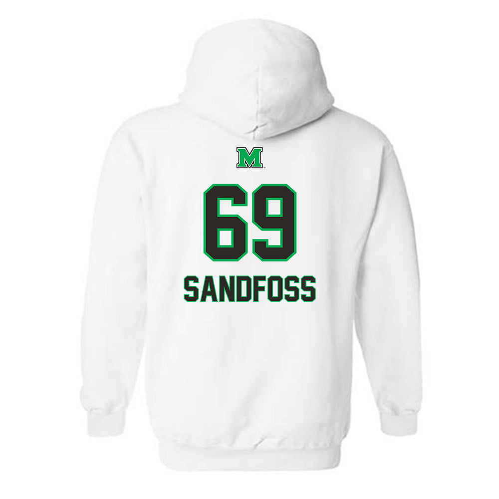 Marshall - NCAA Football : Will Sandfoss - Generic Shersey Hooded Sweatshirt-1