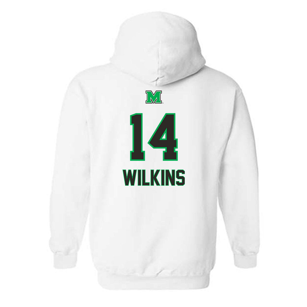 Marshall - NCAA Football : Khalil Wilkins - Generic Shersey Hooded Sweatshirt-1