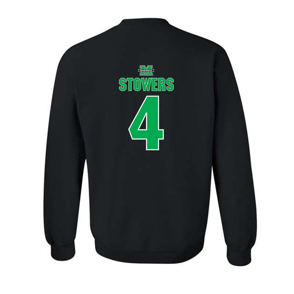 Marshall - NCAA Women's Basketball : Zenthia Stowers - Sports Shersey Crewneck Sweatshirt-1