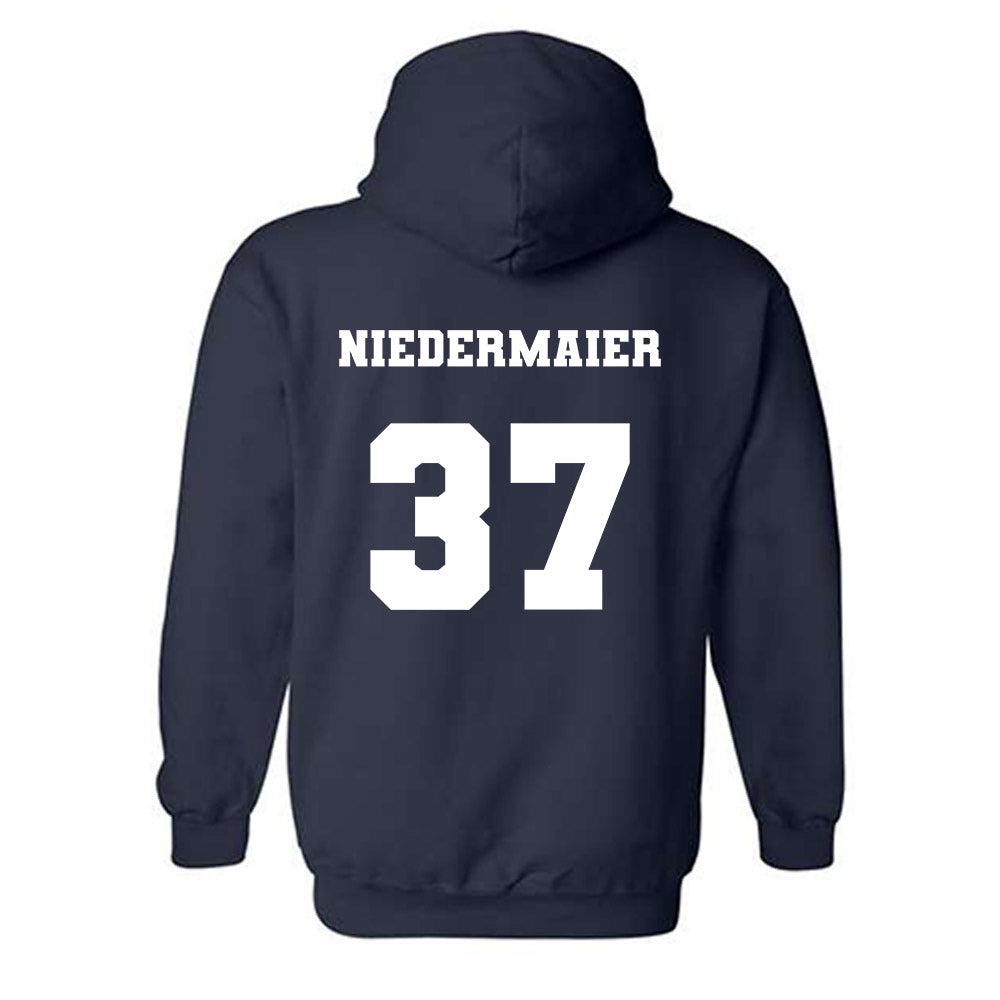 Xavier - NCAA Baseball : Roger Niedermaier - Generic Shersey Hooded Sweatshirt-1