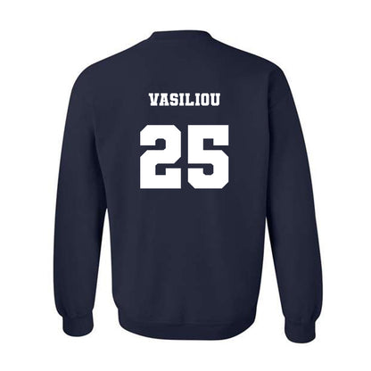 Xavier - NCAA Baseball : Evan Vasiliou - Generic Shersey Crewneck Sweatshirt-1
