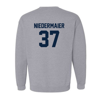 Xavier - NCAA Baseball : Roger Niedermaier - Classic Shersey Crewneck Sweatshirt-1
