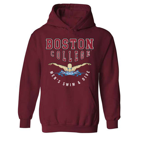 Boston College - NCAA Men's Swimming & Diving : Peyton Harrison - Sports Shersey Hooded Sweatshirt-0
