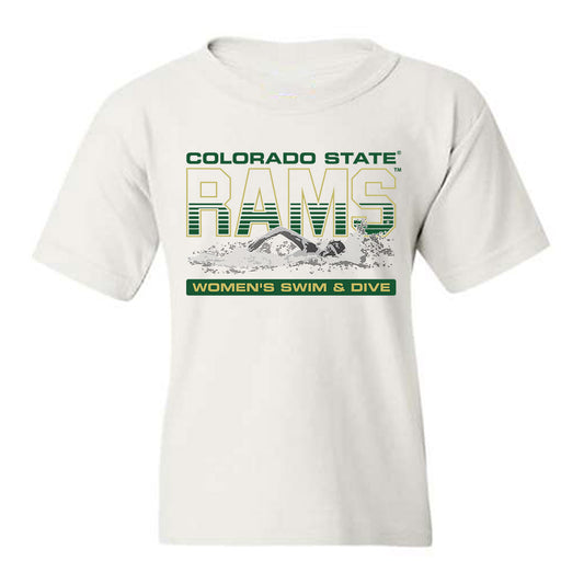 Colorado State - NCAA Women's Swimming & Diving : Sydney Ovesen - Youth T-Shirt-0