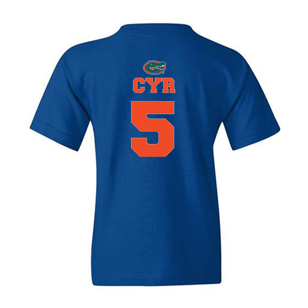 Florida - NCAA Baseball : Blake Cyr - Sports Shersey Youth T-Shirt-1