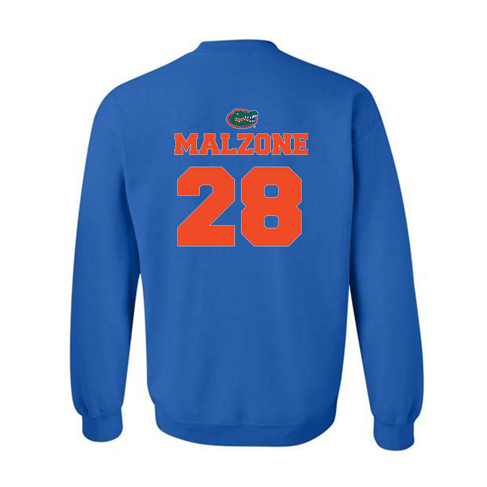 Florida - NCAA Baseball : AJ Malzone - Sports Shersey Crewneck Sweatshirt-1
