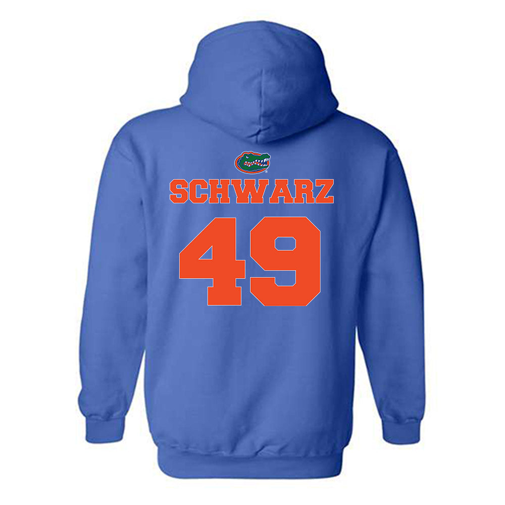 Florida - NCAA Baseball : Colton Schwarz - Sports Shersey Hooded Sweatshirt-1