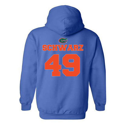 Florida - NCAA Baseball : Colton Schwarz - Sports Shersey Hooded Sweatshirt-1