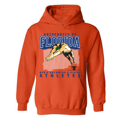Florida - NCAA Men's Swimming & Diving : Liam Smith - Sports Shersey Hooded Sweatshirt-0
