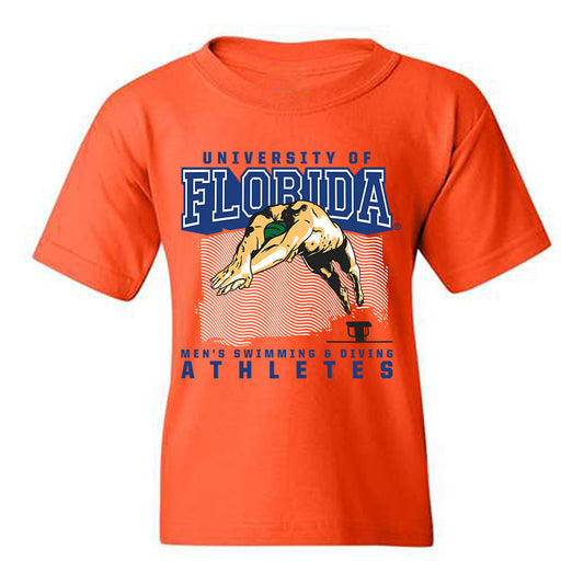 Florida - NCAA Men's Swimming & Diving : JESUS MIGUEL AGUNDEZ MORA - Sports Shersey Youth T-Shirt-0