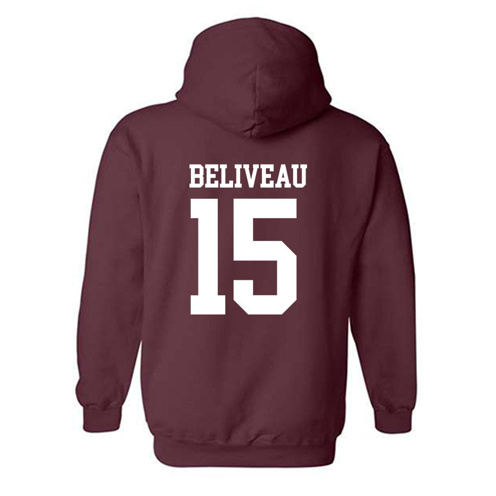 Mississippi State - NCAA Baseball : Tanner Beliveau - Classic Shersey Hooded Sweatshirt-1