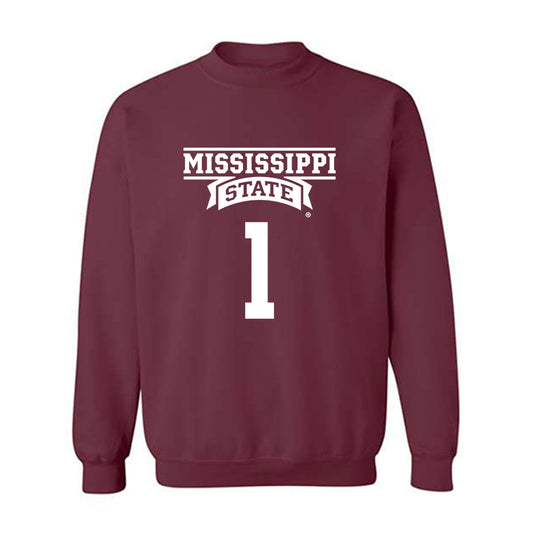 Mississippi State - NCAA Men's Basketball : Dellquan Warren - Classic Shersey Crewneck Sweatshirt-0