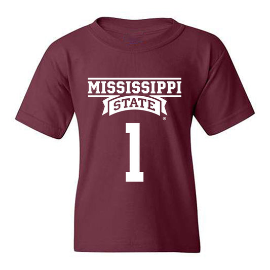 Mississippi State - NCAA Men's Basketball : Dellquan Warren - Classic Shersey Youth T-Shirt-0