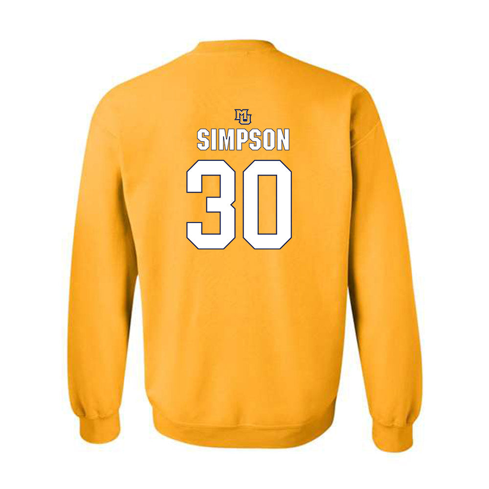 Marquette - NCAA Men's Soccer : Cameron Simpson - Generic Shersey Crewneck Sweatshirt-1