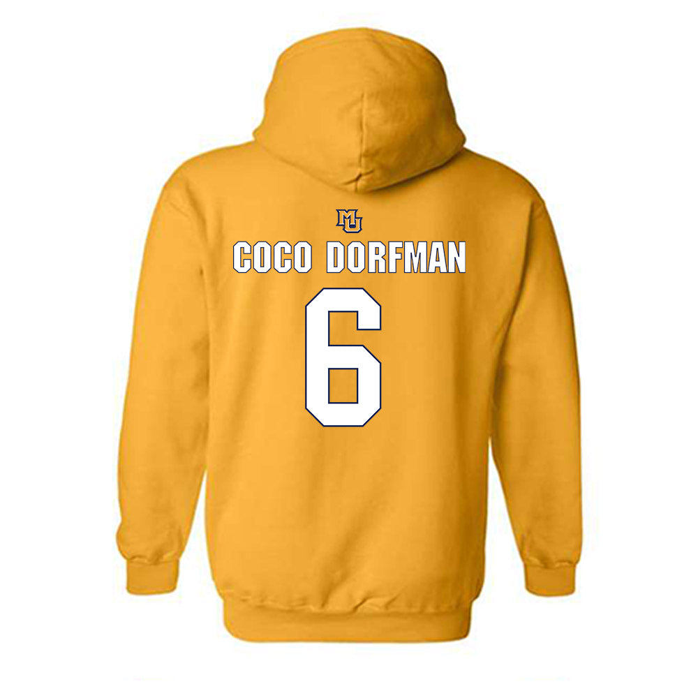 Marquette - NCAA Women's Soccer : Coco dorfman Coco dorfman - Generic Shersey Hooded Sweatshirt-1