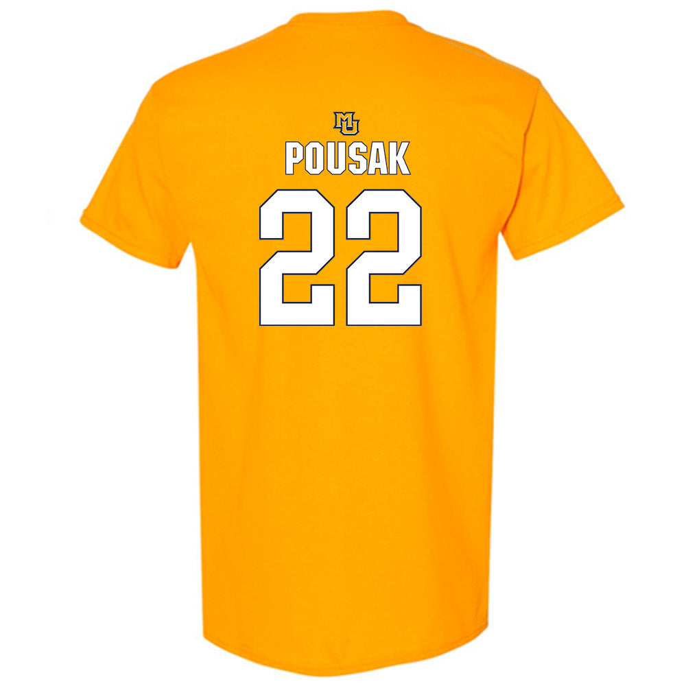 Marquette - NCAA Men's Lacrosse : Ben Pousak - Generic Shersey T-Shirt-1