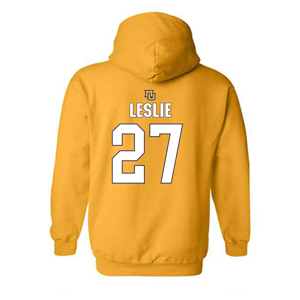 Marquette - NCAA Men's Lacrosse : Parker Leslie - Generic Shersey Hooded Sweatshirt-1