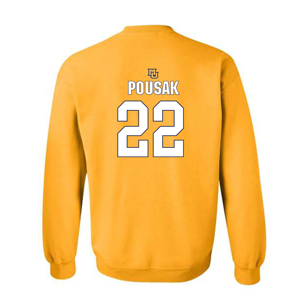 Marquette - NCAA Men's Lacrosse : Ben Pousak - Generic Shersey Crewneck Sweatshirt-1