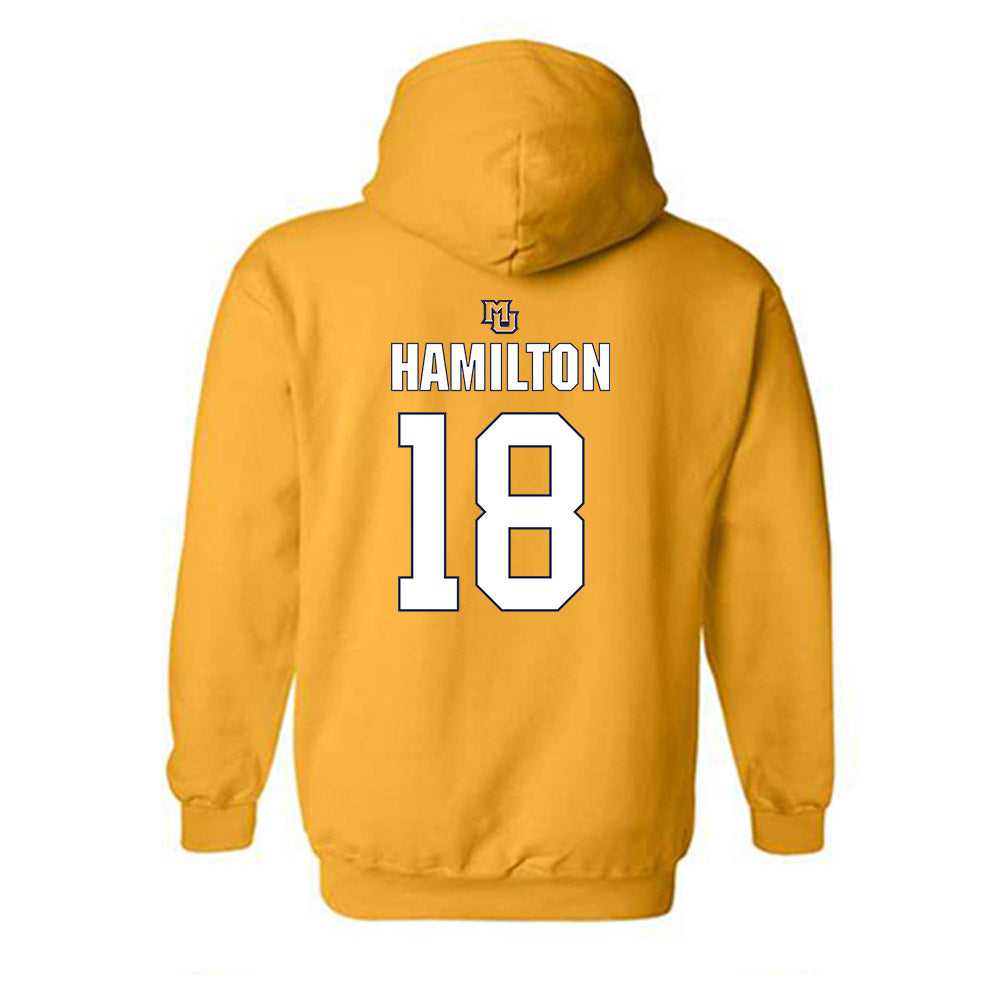 Marquette - NCAA Men's Basketball : Caedin Hamilton - Generic Shersey Hooded Sweatshirt-1