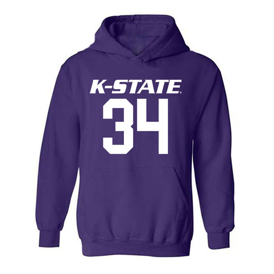 Kansas State - NCAA Men's Basketball : Nate Johnson - Classic Shersey Hooded Sweatshirt-0
