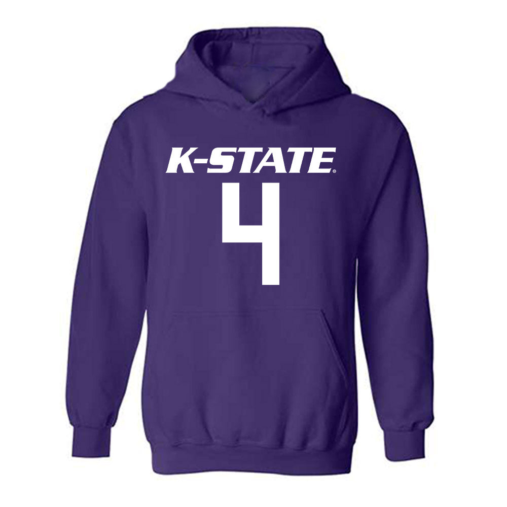 Kansas State - NCAA Baseball : Carlos Vasquez - Classic Shersey Hooded Sweatshirt-0