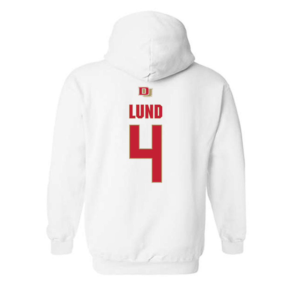 DU - NCAA Men's Soccer : Grant Lund - Classic Shersey Hooded Sweatshirt-1
