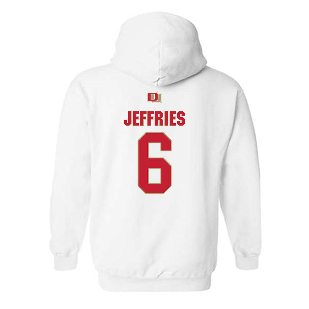 DU - NCAA Women's Soccer : Riley Jeffries - Classic Shersey Hooded Sweatshirt-1