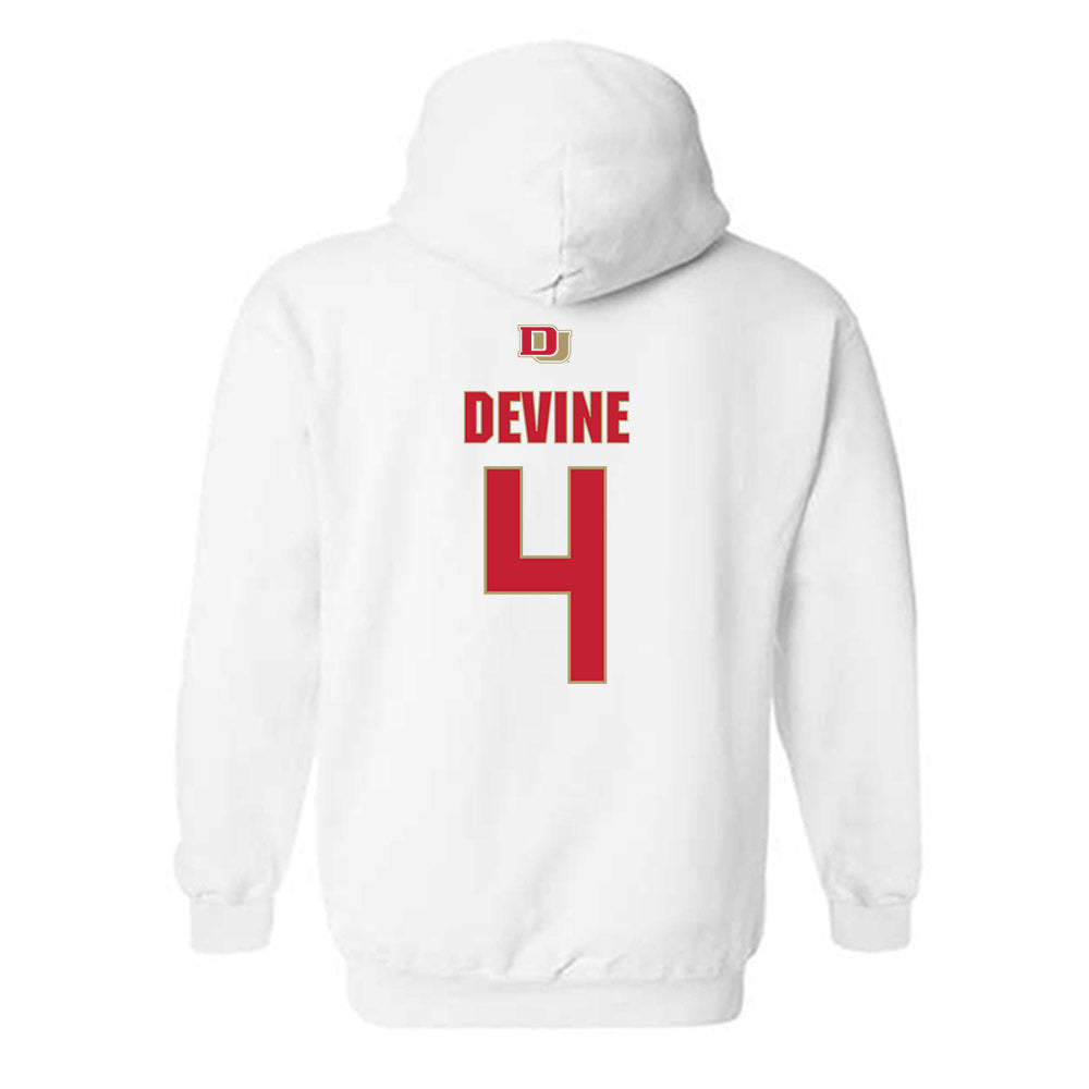 DU - NCAA Men's Ice Hockey : Jack Devine - Classic Shersey Hooded Sweatshirt-1
