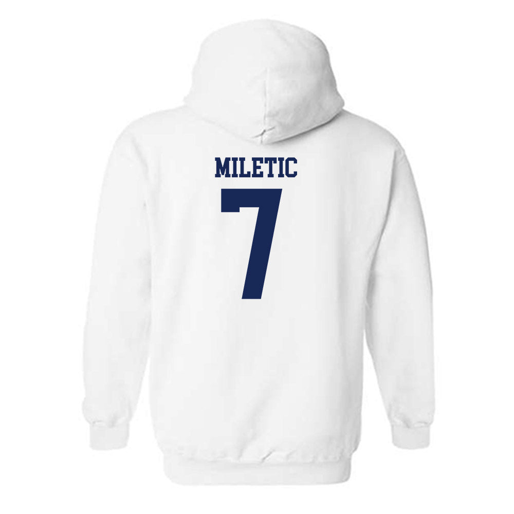 Marquette - NCAA Men's Basketball : Ian Miletic - Generic Shersey Hooded Sweatshirt-1
