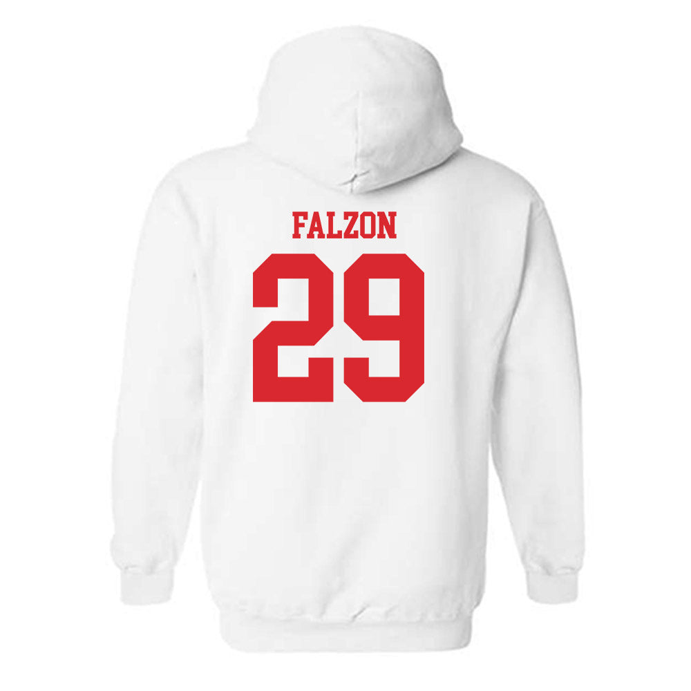 Rutgers - NCAA Men's Lacrosse : Hunter Falzon - Classic Shersey Hooded Sweatshirt-1