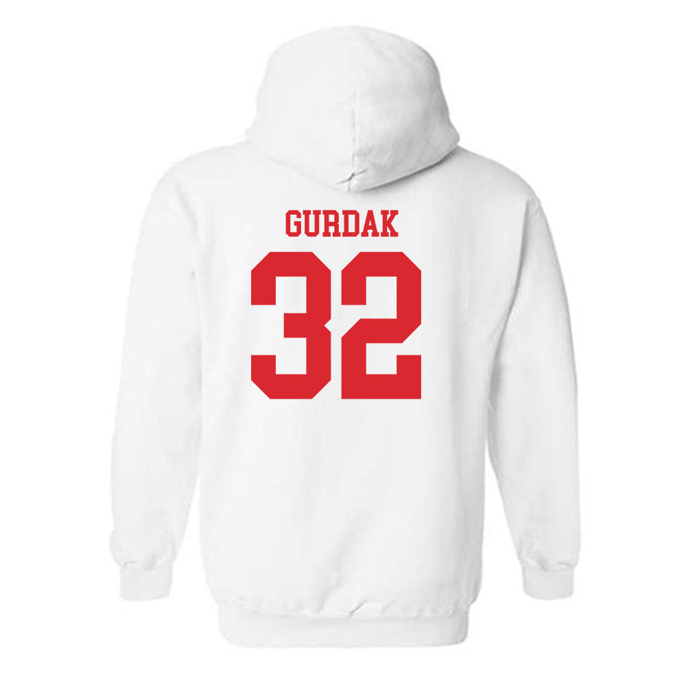 Rutgers - NCAA Men's Basketball : Christian Gurdak - Classic Shersey Hooded Sweatshirt-1