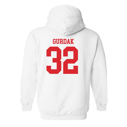 Rutgers - NCAA Men's Basketball : Christian Gurdak - Classic Shersey Hooded Sweatshirt-1