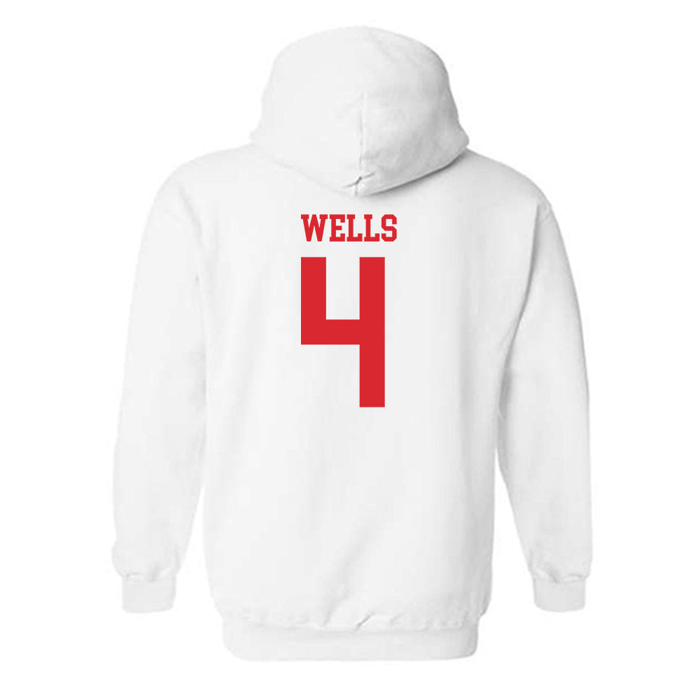 Rutgers - NCAA Baseball : Trey Wells - Classic Shersey Hooded Sweatshirt-1