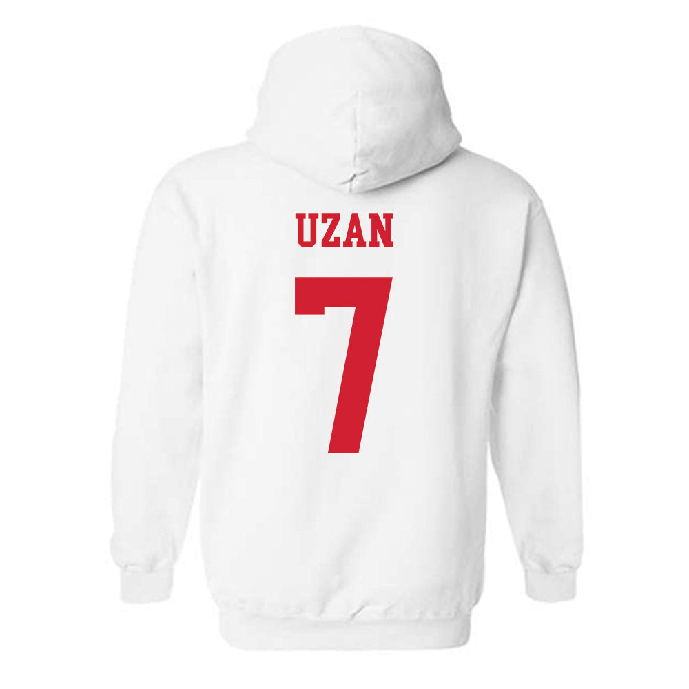 Houston - NCAA Men's Basketball : Milos Uzan - Classic Shersey Hooded Sweatshirt-1