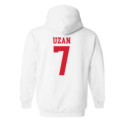 Houston - NCAA Men's Basketball : Milos Uzan - Classic Shersey Hooded Sweatshirt-1