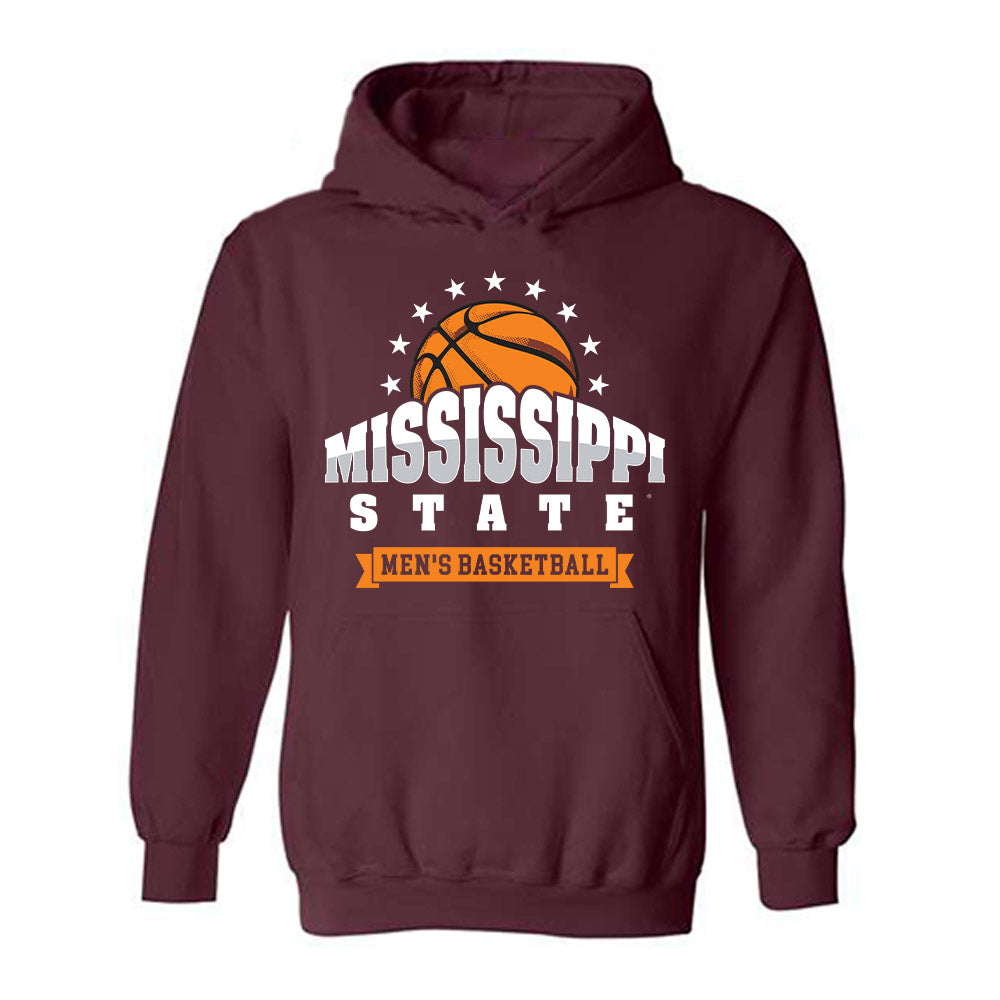 Mississippi State - NCAA Men's Basketball : Thomas Bassong - Sports Shersey Hooded Sweatshirt-0