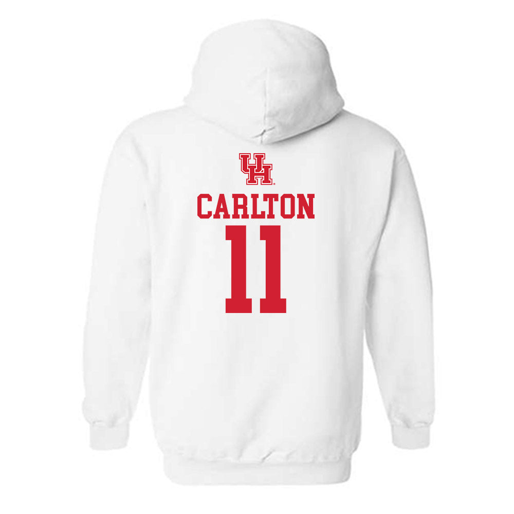Houston - NCAA Women's Basketball : Justice Carlton - Sports Shersey Hooded Sweatshirt-1