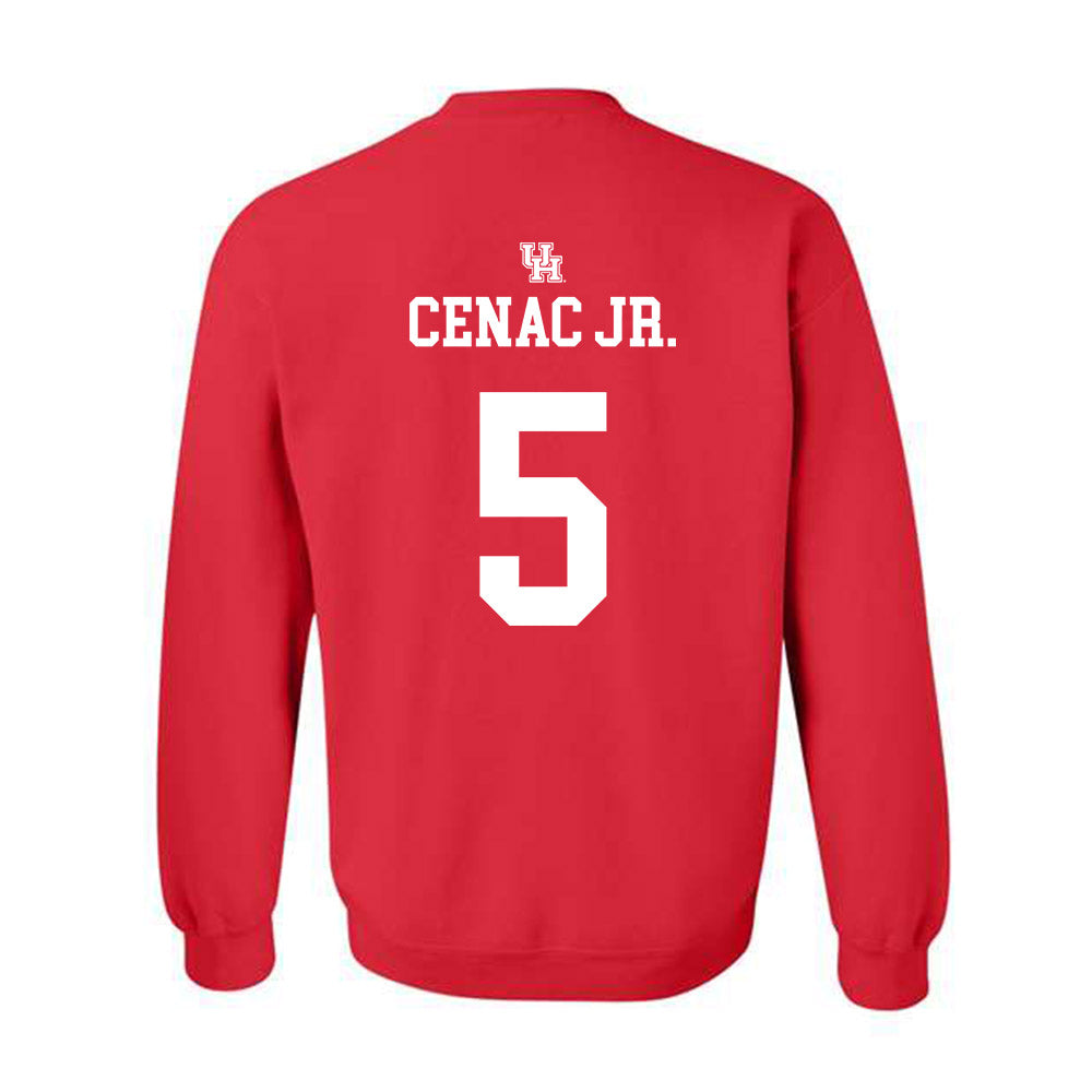 Houston - NCAA Men's Basketball : Chris Cenac Jr. - Sports Shersey Crewneck Sweatshirt-1