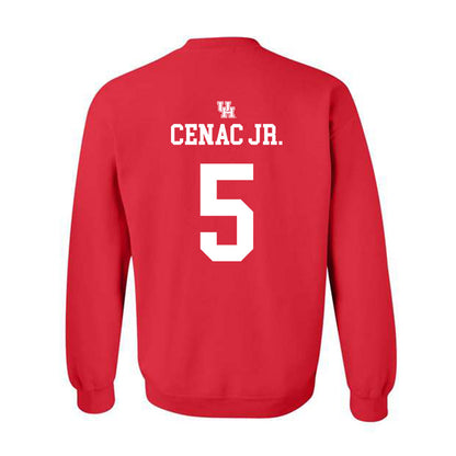 Houston - NCAA Men's Basketball : Chris Cenac Jr. - Sports Shersey Crewneck Sweatshirt-1