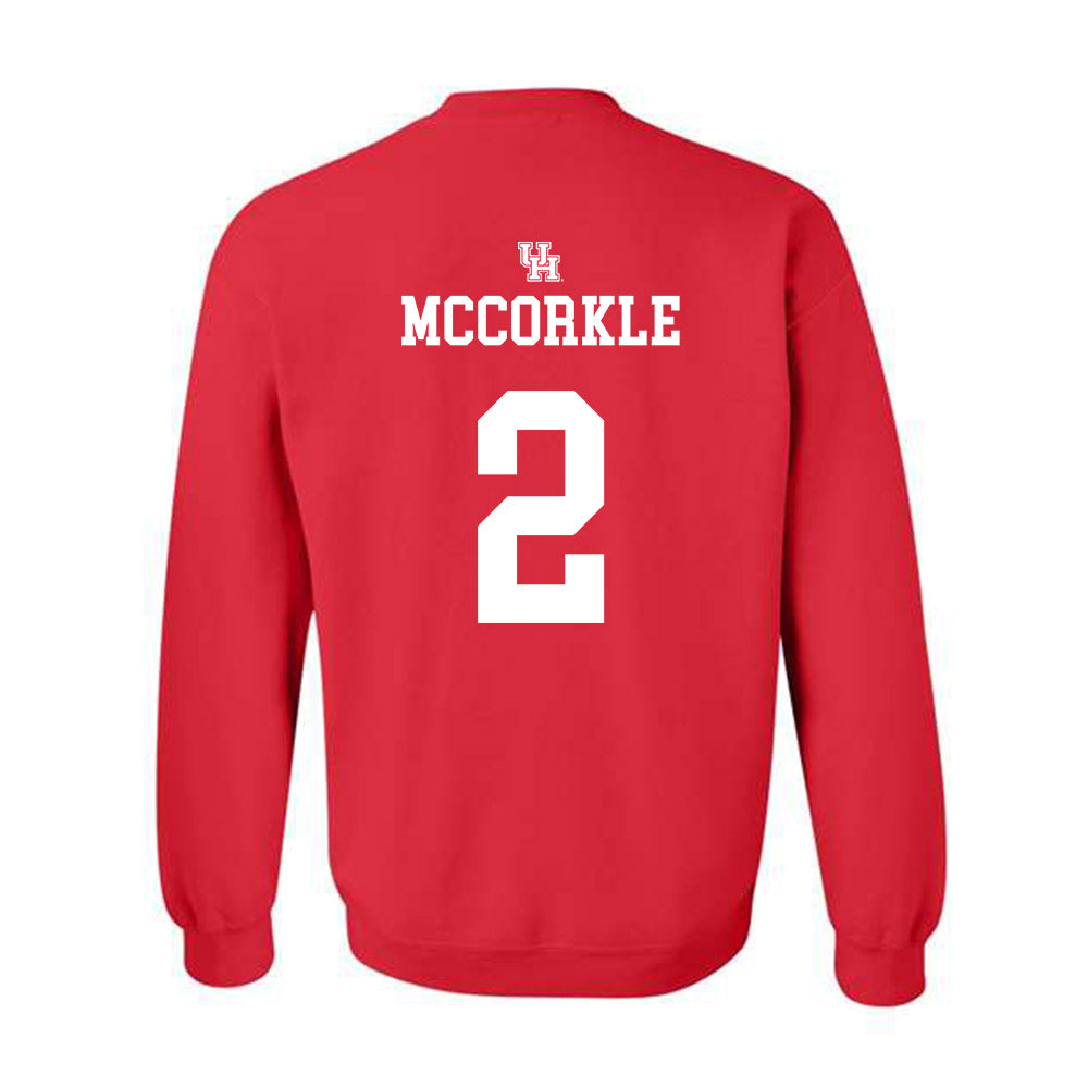 Houston - NCAA Women's Basketball : Alyvia McCorkle - Sports Shersey Crewneck Sweatshirt-1